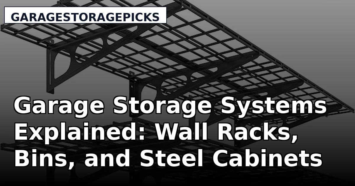 Garage Storage Systems Explained: Wall Racks, Bins, and Steel Cabinets