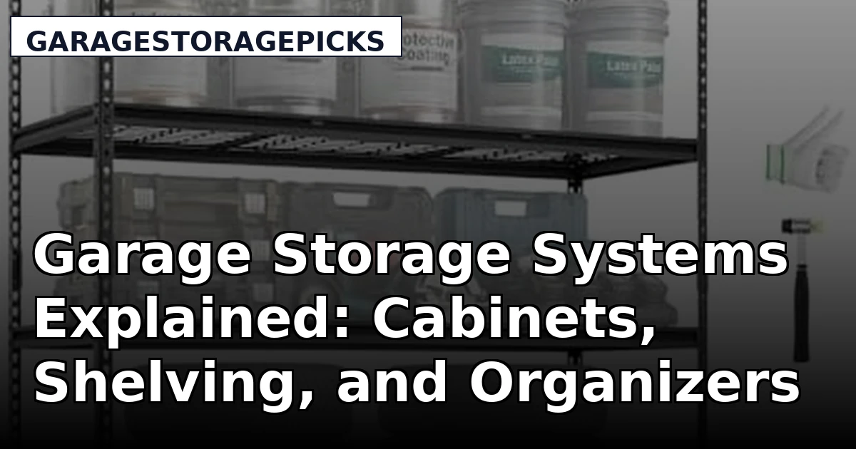 Garage Storage Systems Explained: Cabinets, Shelving, and Organizers