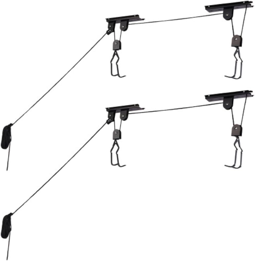 RAD Sportz Bicycle Hoist 2-Pack Quality Garage Storage Bike Lift with 100 lb Capacity Even Works as Ladder Lift Premium Quality