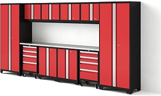 NewAge Products Bold Series Red 9 Piece Set, Garage Cabinets, 50609