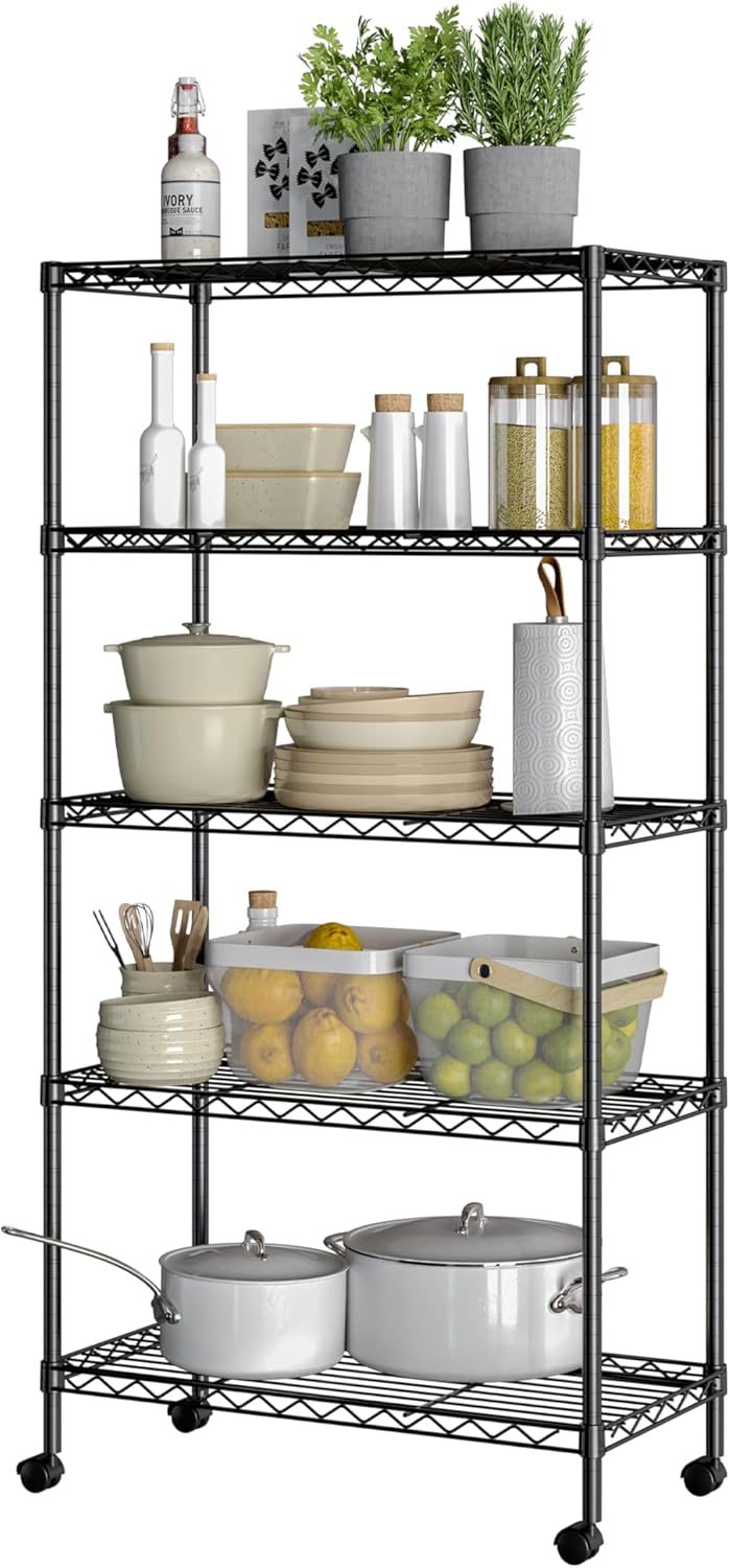 Our Pick: The Husky 5-Tier Bolted Steel Shelving Unit (B08WJXGK54)