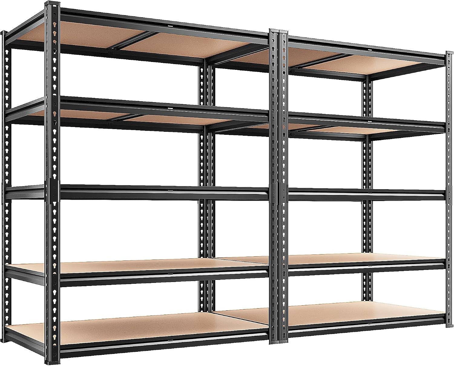 REIBII 2 Pack Garage Shelving, 2400LBS Each,Heavy Duty Storage Shelves