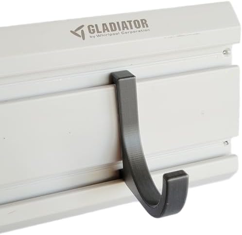 4-Pack - 3" Dia. J-Hook Set for Gladiator Gearwall and Geartrack Storage System, 20 lb Rating, Grey, Made in USA