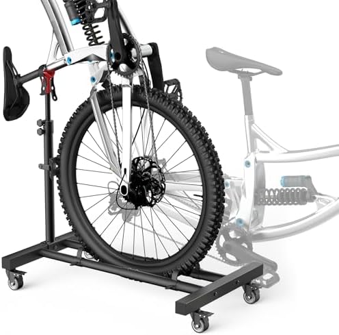 Housolution Vertical Bike Stand with 360° Wheels up to 29" [1 Pack] | Adjustable Height, No Drilling holds up to 80lbs, Freestanding Bike Rack for Garage&amp;Apartment, Bike Stand Flo